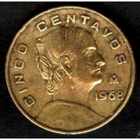 MEXICO 5 Centavos 1968