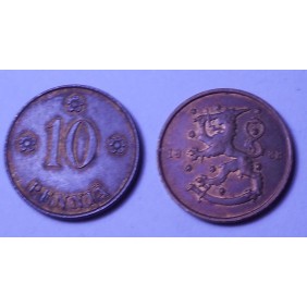 FINLAND 10 Pennia 1938