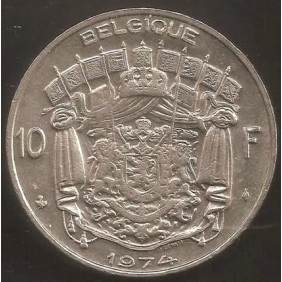 BELGIUM 10 Francs 1974...