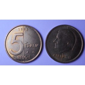 BELGIUM 5 Francs 1996 Belgie