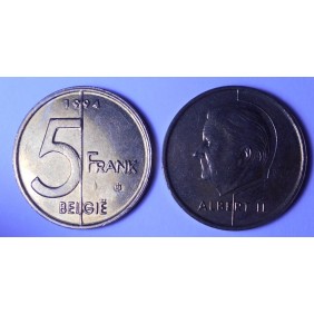 BELGIUM 5 Francs 1994 Belgie