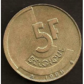 BELGIUM 5 Francs 1988 Belgique
