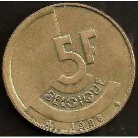 BELGIUM 5 Francs 1986 Belgique