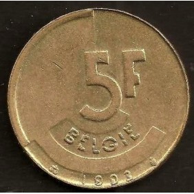 BELGIUM 5 Francs 1993 Belgie