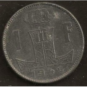 BELGIUM 1 Franc 1945...