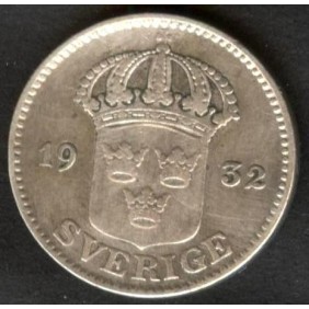 SWEDEN 25 Ore 1932 AG