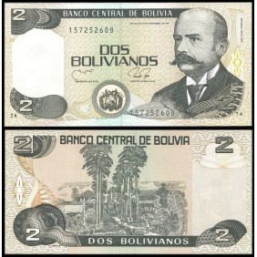 BOLIVIA 2 Bolivianos 1990