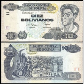 BOLIVIA 10 Bolivianos 2001