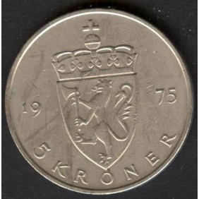 NORWAY 5 Kroner 1975
