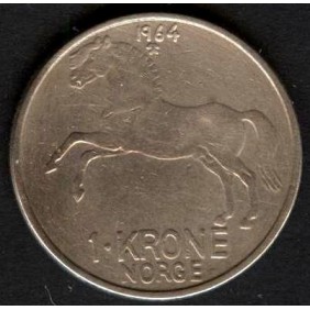 NORWAY 1 Krone 1964
