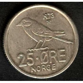 NORWAY 25 Ore 1973