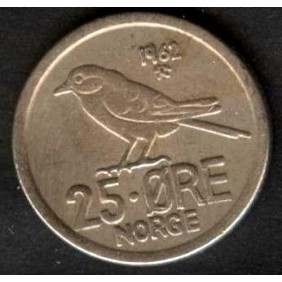 NORWAY 25 Ore 1962