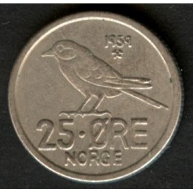 NORWAY 25 Ore 1959