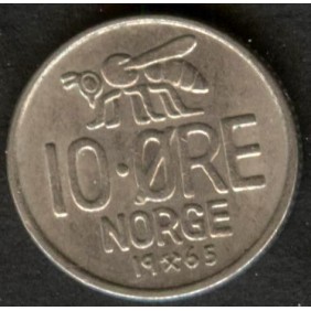 NORWAY 10 Ore 1965