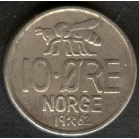 NORWAY 10 Ore 1962