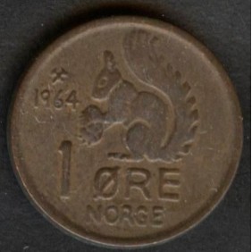 NORWAY 1 Ore 1964