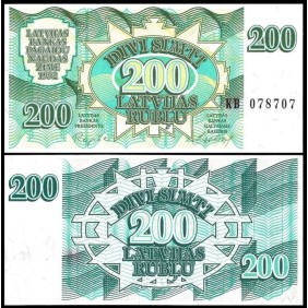 LATVIA 200 Rublu 1992