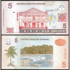 SURINAME 5 Dollars 2004