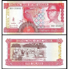 GAMBIA 5 Dalasis 1991