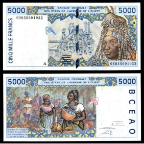 IVORY COAST (W.A.S.) 5000...