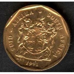 SOUTH AFRICA 10 Cents 1991