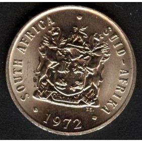 SOUTH AFRICA 10 Cents 1972