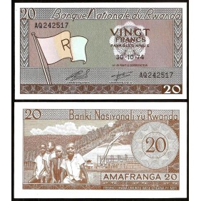 RWANDA 20 Francs 1974