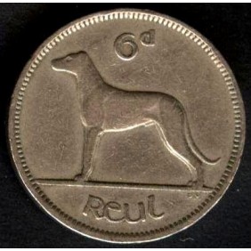 IRELAND 6 Pence 1950