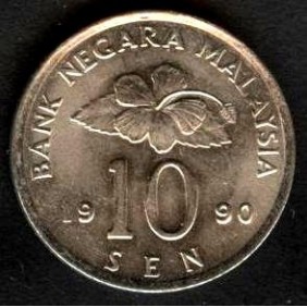 MALAYSIA 10 Sen 1990