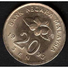 MALAYSIA 20 Sen 1993