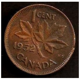 CANADA 1 Cent 1952