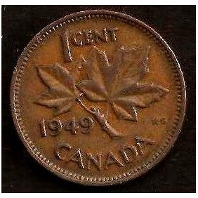 CANADA 1 Cent 1949