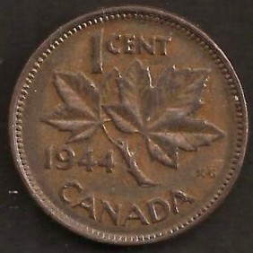 CANADA 1 Cent 1944