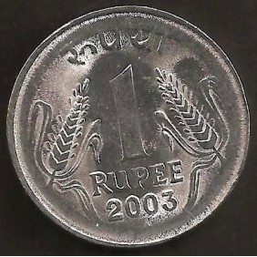 INDIA 1 Rupee 2003 H