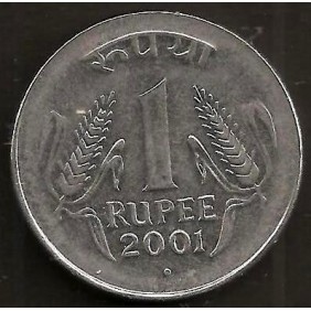 INDIA 1 Rupee 2001 N