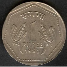 INDIA 1 Rupee 1984 C