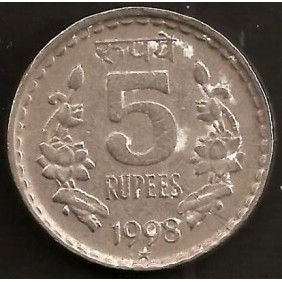 INDIA 5 Rupees 1998 H