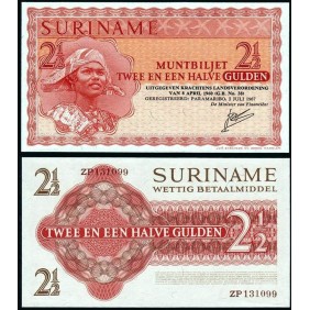 SURINAME 2 1/2 Gulden 1967