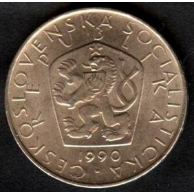 CZECHOSLOVAKIA 5 Korun 1990