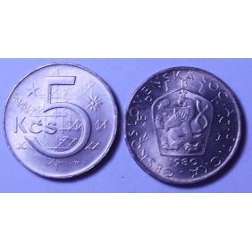 CZECHOSLOVAKIA 5 Korun 1980