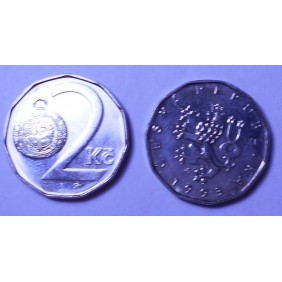 CZECH REPUBLIC 2 Koruny 1993