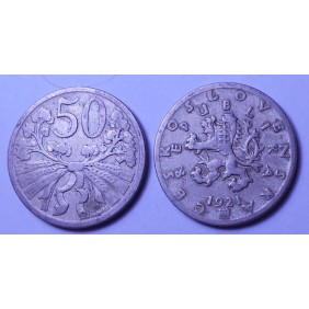 CZECHOSLOVAKIA 50 Haleru 1921