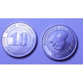 NICARAGUA 10 Centavos 1974 FAO