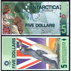ANTARCTICA 5 Dollars...