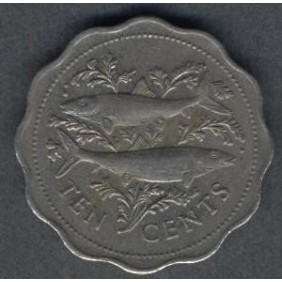 BAHAMAS 10 Cents 1975