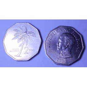 PHILIPPINES 2 Piso 1989 A....