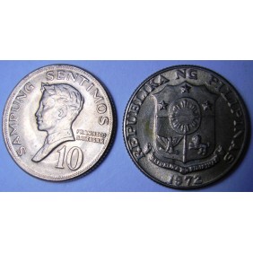PHILIPPINES 10 Sentimos 1972