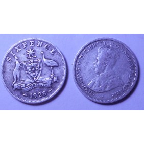 AUSTRALIA 6 Pence 1928 AG