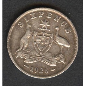 AUSTRALIA 6 Pence 1926 AG