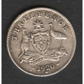AUSTRALIA 3 Pence 1920 AG